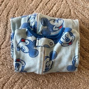 Disney Baby Blue Mickey Footie Pjs